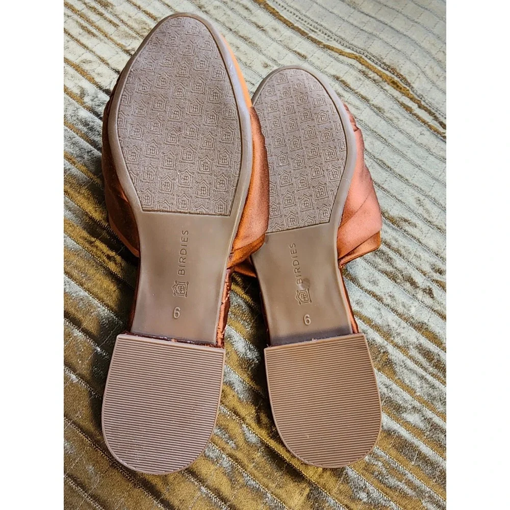 Birdies 6 NEW! Songbird Copper Satin Mule Slides